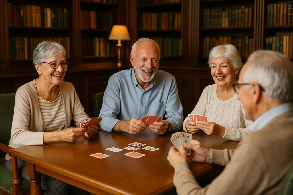 domus seniorum - einige Senioren spielen Karten