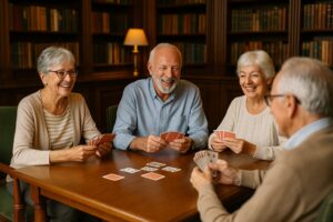 domus seniorum - einige Senioren spielen Karten