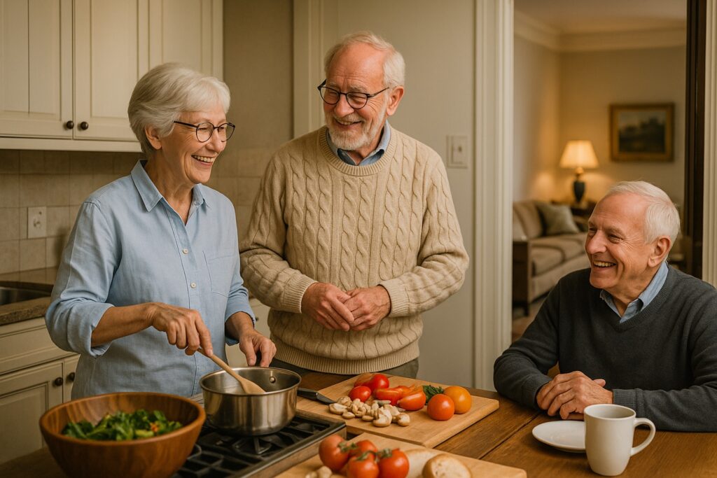 domus seniorum - ältere Menschen in der Küche